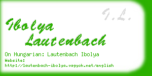 ibolya lautenbach business card